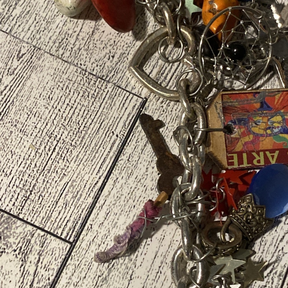 Vintage Style Junk Charm Necklace Multi Themed Maximalist Layered Statement - Picture 16 of 16